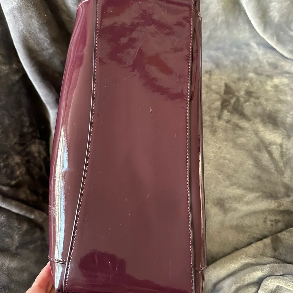Coach Patent Leather Burgundy Tote - Picture 9 of 9